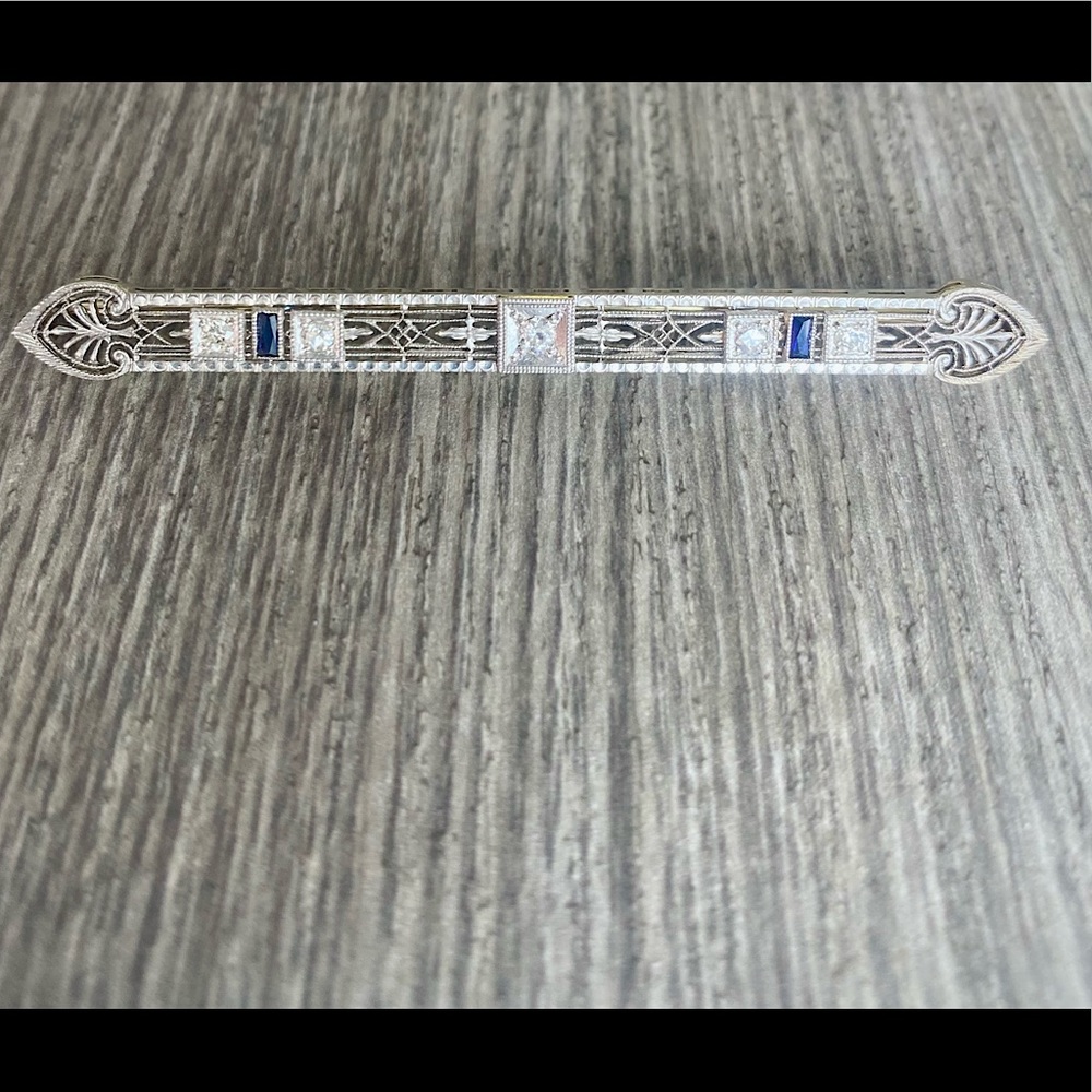 18kt white gold Vintage Brooch